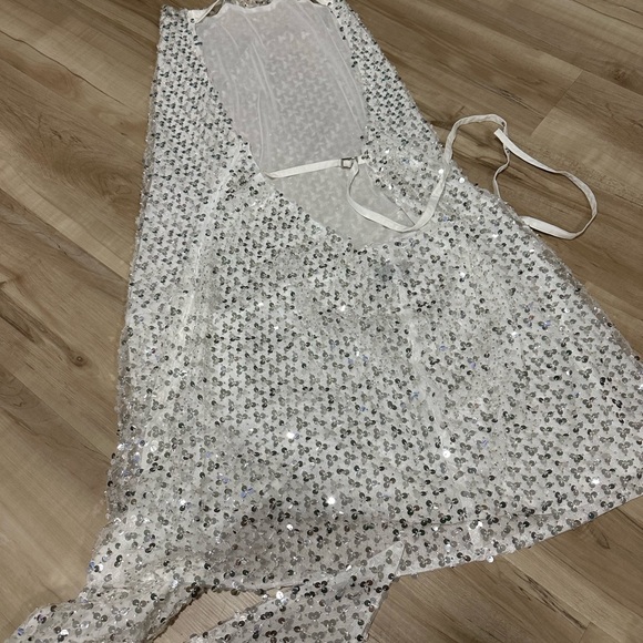 Peppermayo White Sequin Mini Dress - Picture 3 of 4